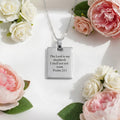 Engravable Rectangle Pendant Necklace