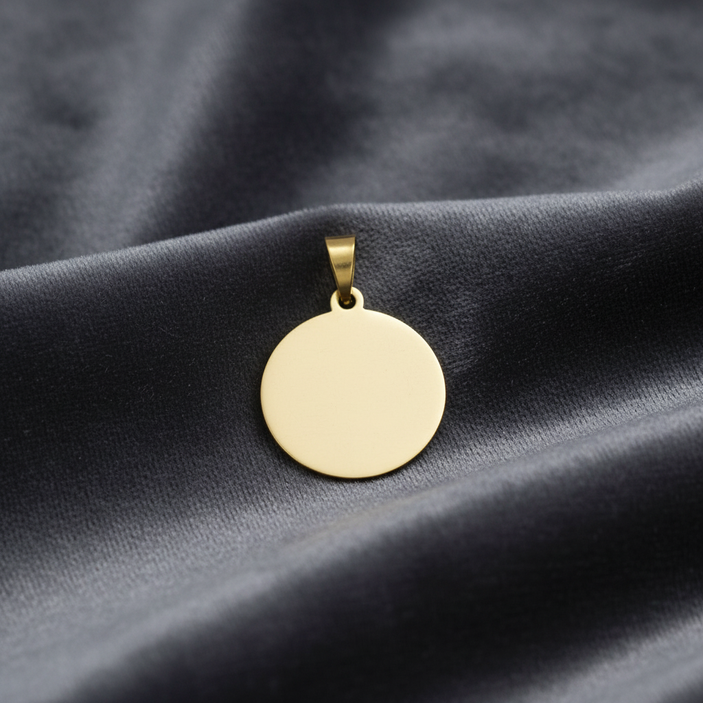 Men's Round Disc Pendant