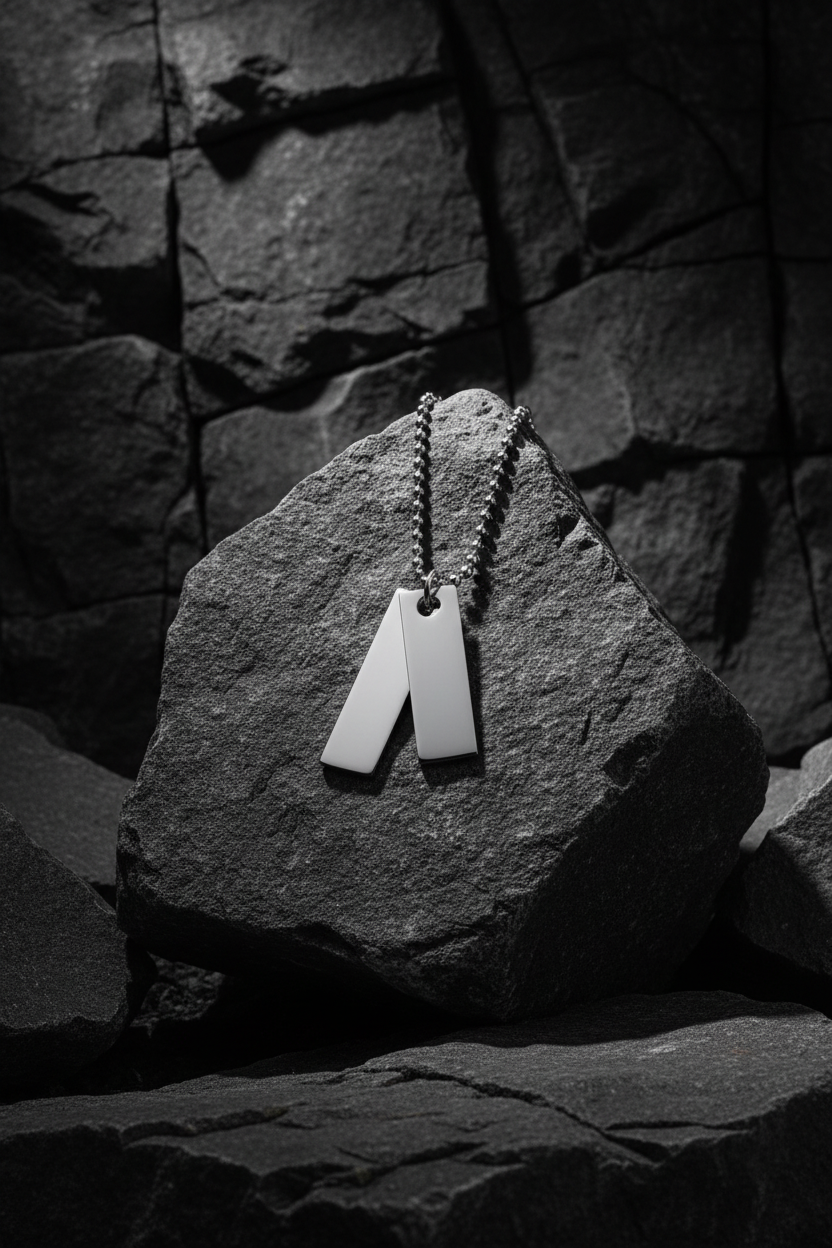 Men's Double Tag Necklace