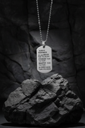 Men's Stronger/Braver Tag Pendant on Chain