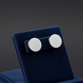 Men's Flat Disc Stud Earrings