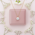 Dainty Solitaire Pendant on Chain