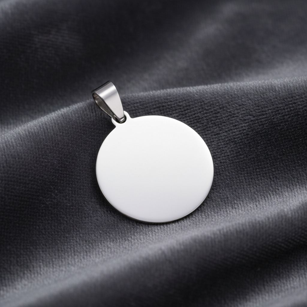 Men's Round Disc Pendant